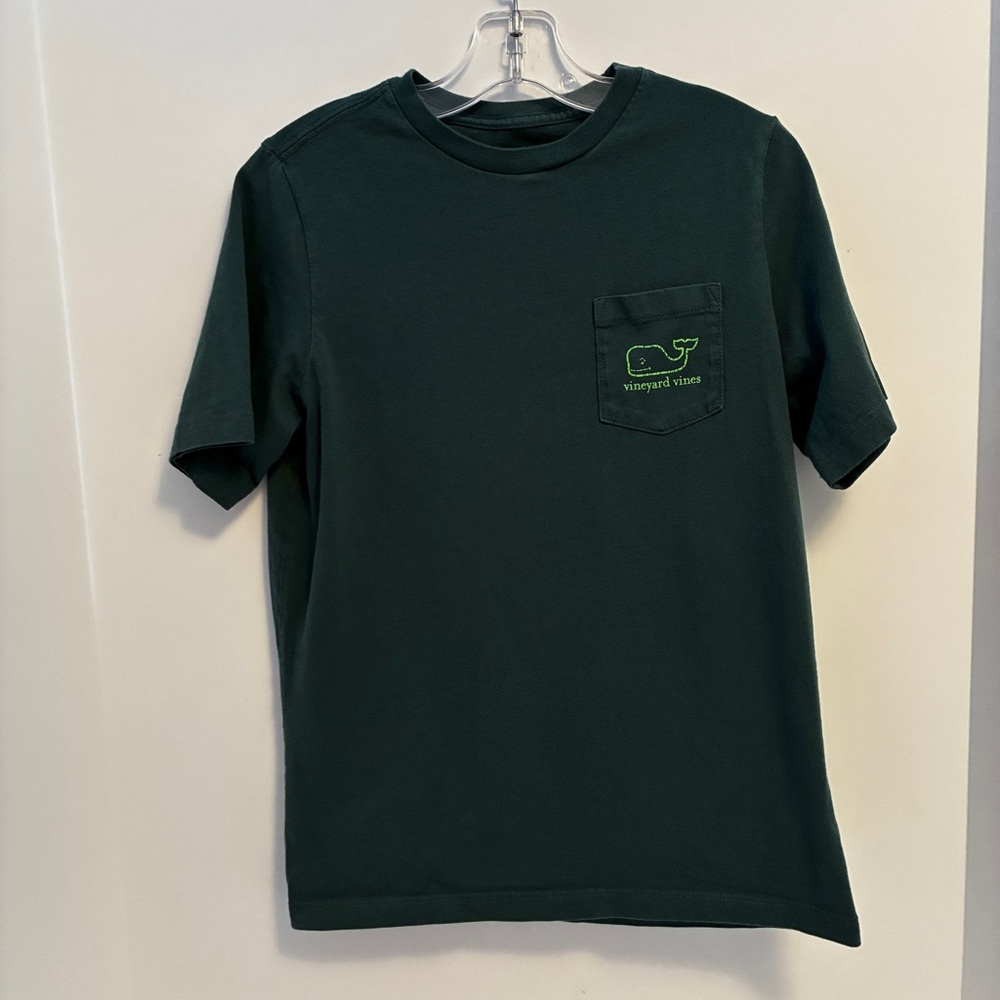 Vineyard Vines Boy's Vintage Whale Short Sleeve Pocket Tee Green Size S (8-10)